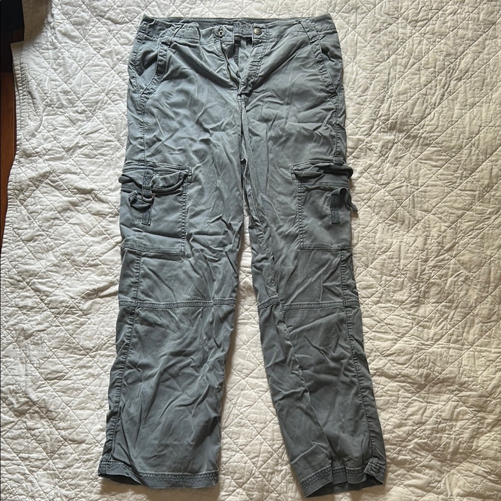 American Eagle Outfitters Women's Slate Wide Leg Cargo Pants